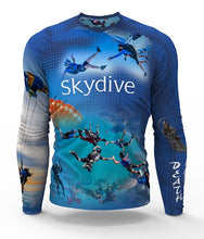 Load image into Gallery viewer, Blue Long Sleeve Skydive Jersey.    Price is $AUD